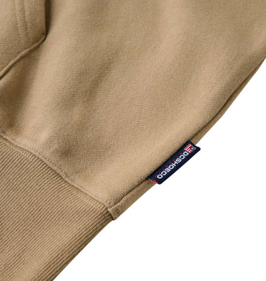 DCSHOES 23BIG OE BACK LOGOフルジップパーカー ベージュ