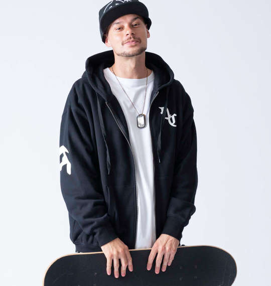 DCSHOES 23BIG OE BACK LOGOフルジップパーカー ブラック