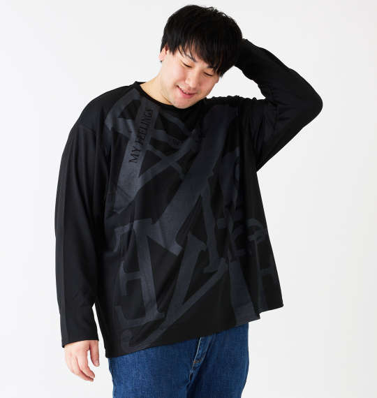 Re:luxi ビッグロゴ長袖Tシャツ ブラック