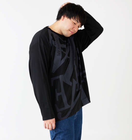 Re:luxi ビッグロゴ長袖Tシャツ ブラック
