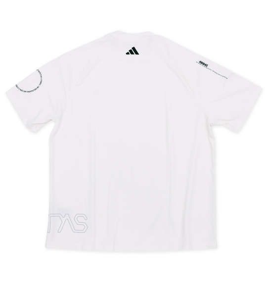 adidas golf BOSジャガードグラフィック半袖モックネックシャツ ホワイト