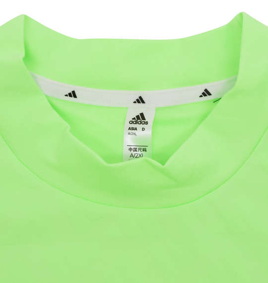 adidas golf BOSジャガードグラフィック半袖モックネックシャツ グリーンスパーク