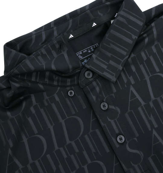 adidas golf HEAT.RDYデボスグラフィック半袖シャツ ブラック