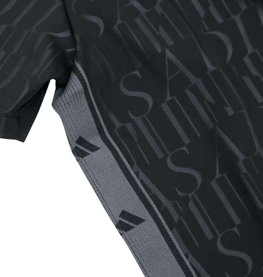 adidas golf HEAT.RDYデボスグラフィック半袖シャツ ブラック