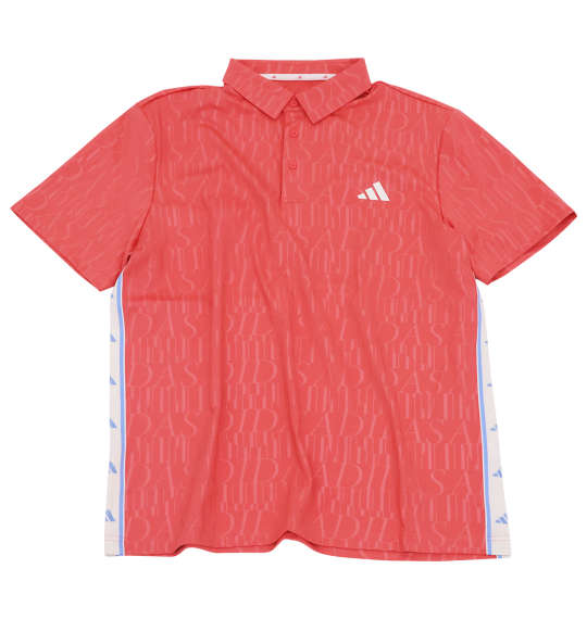 adidas golf HEAT.RDYデボスグラフィック半袖シャツ プリラブドスカーレット