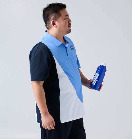 LE COQ SPORTIF ヘランカサンスクリーン半袖襟付シャツ ブルー