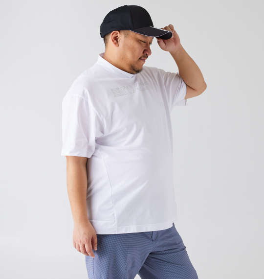 SRIXON 【松山プロ・星野プロ共同開発】ロゴデザインモックネック半袖シャツ ホワイト