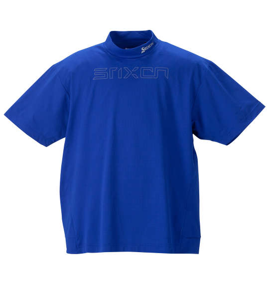 SRIXON 【松山プロ・星野プロ共同開発】ロゴデザインモックネック半袖シャツ ブルー