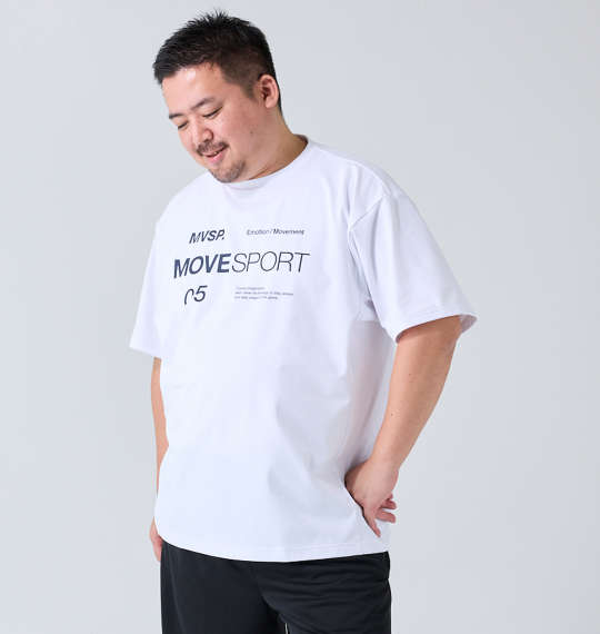 MOVESPORT SUNSCREEN TOUGHオーセンティックロゴ半袖Tシャツ ホワイト