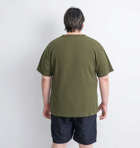 Mc.S.P ワッフルヘンリーネック半袖Tシャツ カーキ