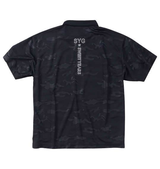 SY32 by SWEET YEARS カモエンボスカラー半袖シャツ ブラック