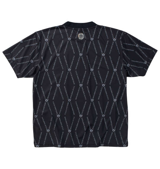 SY32 by SWEET YEARS メッシュQDライトグラフィックモックネック半袖シャツ ブラック