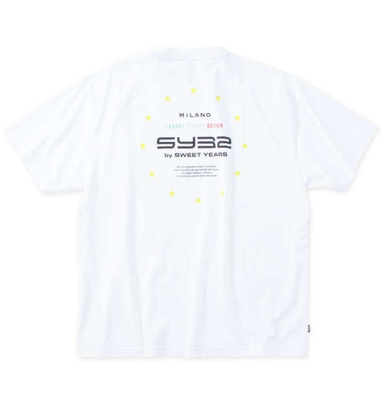 SY32 by SWEET YEARS バックサークルスターロゴ半袖Tシャツ ホワイト