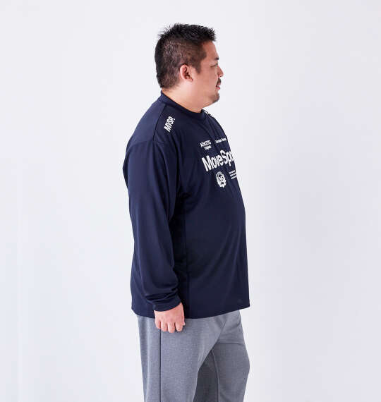MOVESPORT ドライメッシュオーセンティックロゴ長袖Tシャツ ネイビー