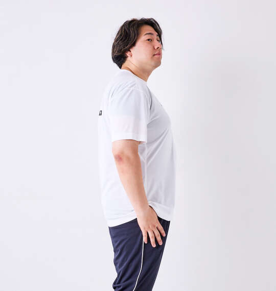 Phiten RAKUシャツロゴ入り半袖Tシャツ ホワイト×ブラック