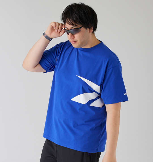 Reebok サイドベクターグラフィック半袖Tシャツ ブルー