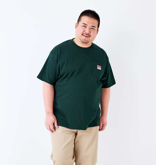 BEN DAVIS BEN'Sポケット付半袖Tシャツ ダークグリーン
