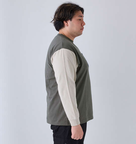 Coleman 天竺ポケット付長袖Tシャツ チャコール(クレイジー)