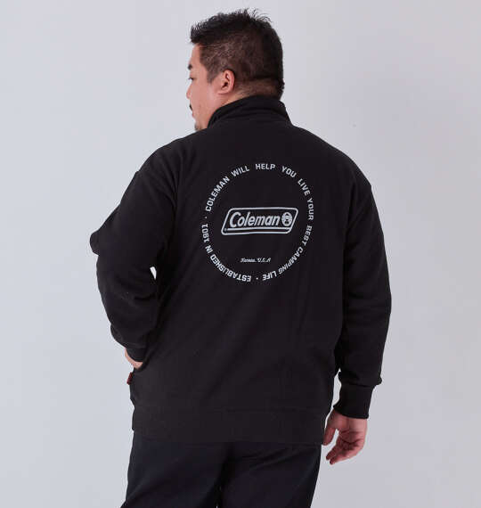 Coleman 裏起毛ハーフボタントレーナー ブラック