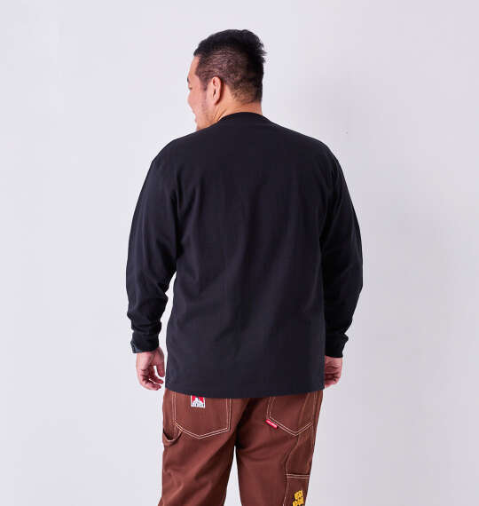 BEN DAVIS ピスポケット付長袖Tシャツ ブラック
