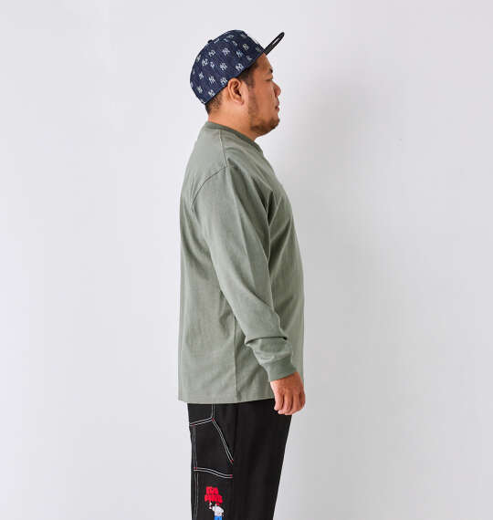 BEN DAVIS ピスポケット付長袖Tシャツ カーキ
