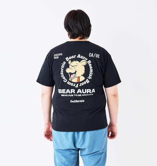 Bear Aura T/C天竺サガラ刺繍半袖Tシャツ ブラック