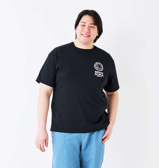 Bear Aura T/C天竺サガラ刺繍半袖Tシャツ ブラック