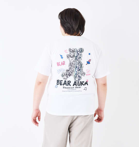 Bear Aura T/Cホログラムプリント半袖Tシャツ ホワイト