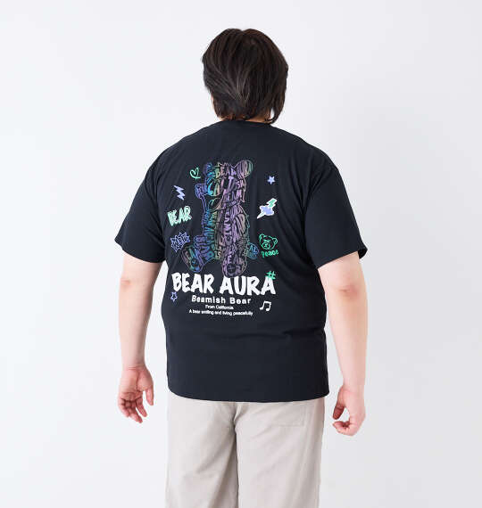 Bear Aura T/Cホログラムプリント半袖Tシャツ ブラック