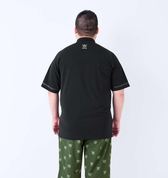 SY32 by SWEET YEARS マットストレッチポンチ半袖モックネックシャツ ブラック