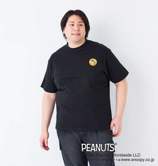 FLAGSTAFF×PEANUTS スヌーピーコラボ半袖Tシャツ ブラック