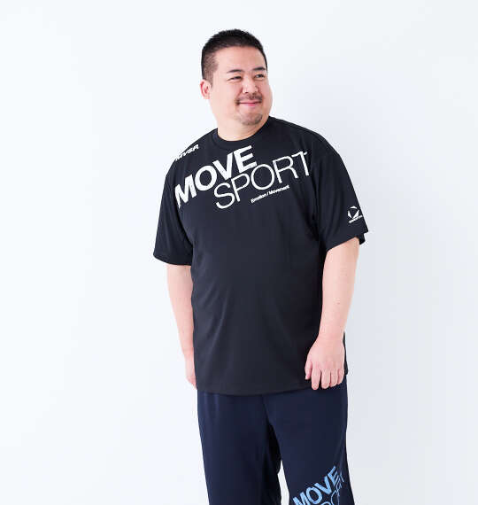 MOVESPORT ビッグロゴ半袖Tシャツ ブラック