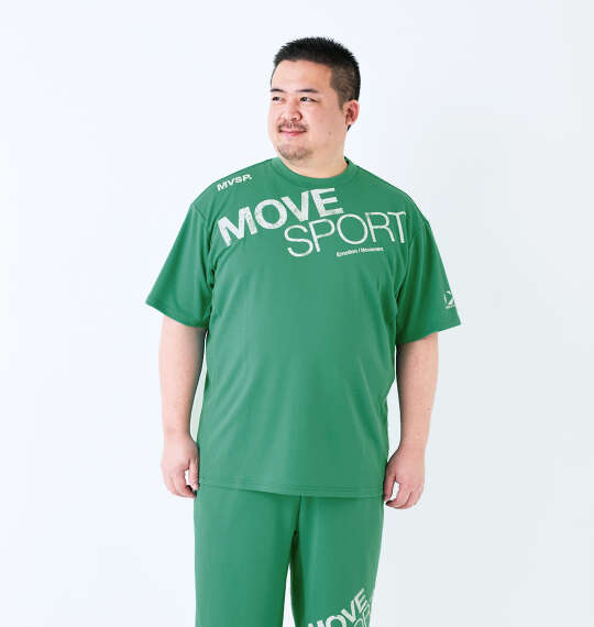 MOVESPORT ビッグロゴ半袖Tシャツ グリーン