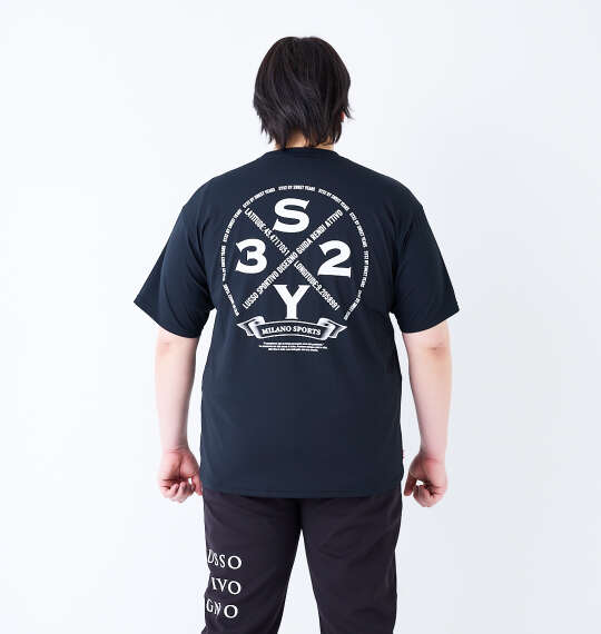 SY32 by SWEET YEARS サークルロゴバックプリント半袖Tシャツ ブラック