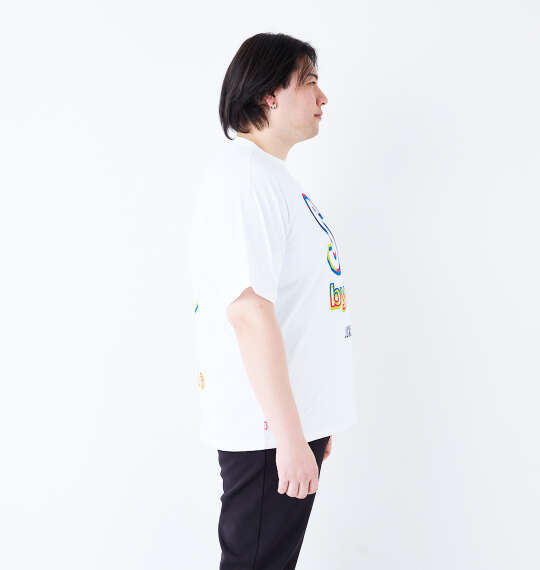 SY32 by SWEET YEARS ネオンビッグロゴ半袖Tシャツ ホワイト