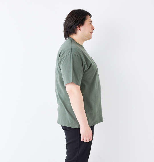Goodwear USAコットンポケット付半袖Tシャツ スモーキーカーキ