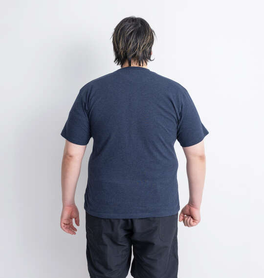 Mc.S.P オーガニックコットンクルーネック半袖Tシャツ ネイビー杢