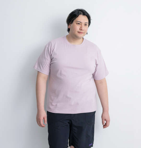 Mc.S.P オーガニックコットンクルーネック半袖Tシャツ ライラック