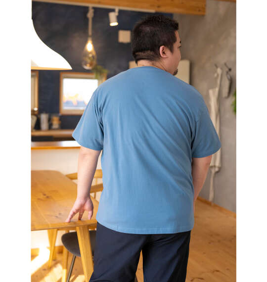 Mc.S.P オーガニックコットンクルーネック半袖Tシャツ サックス