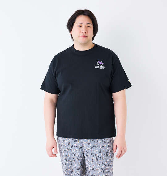 (What it isNt) 天竺プリント半袖Tシャツ ブラック