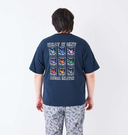 (What it isNt) 天竺プリント半袖Tシャツ ネイビー
