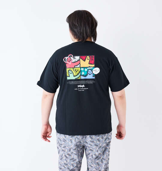 (What it isNt) 天竺プリント半袖Tシャツ ブラック