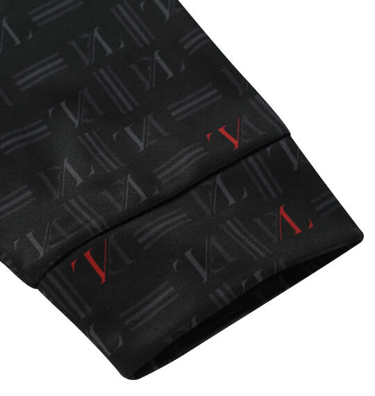 FILA GOLF ハーフジップ裏起毛長袖シャツ ブラック