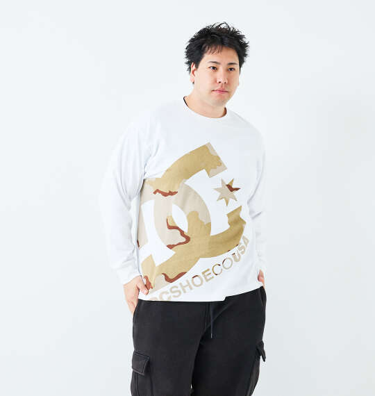 DCSHOES 25DESERT CAMO BIGSTAR長袖Tシャツ ホワイト