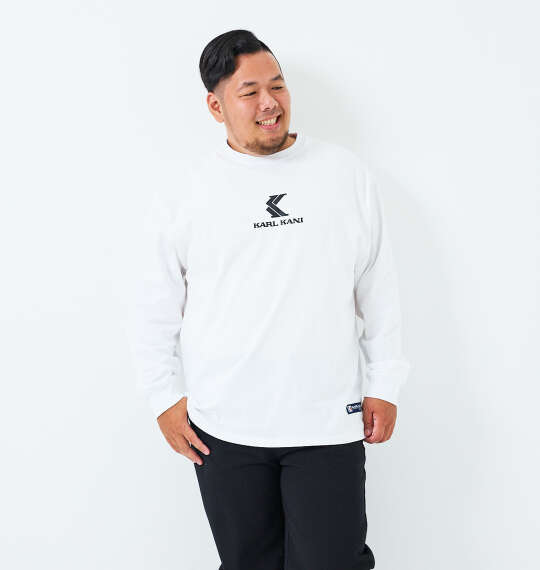 KARL KANI 天竺長袖Tシャツ ホワイト