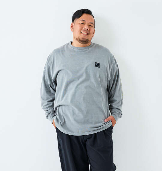 OCEAN PACIFIC 天竺ヴィンテージバイオウォッシュ長袖Tシャツ カーキグレー