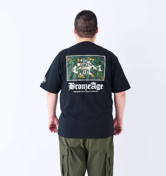 BRONZE AGE プリント半袖Tシャツ ブラック