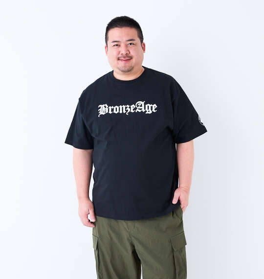 BRONZE AGE プリント半袖Tシャツ ブラック