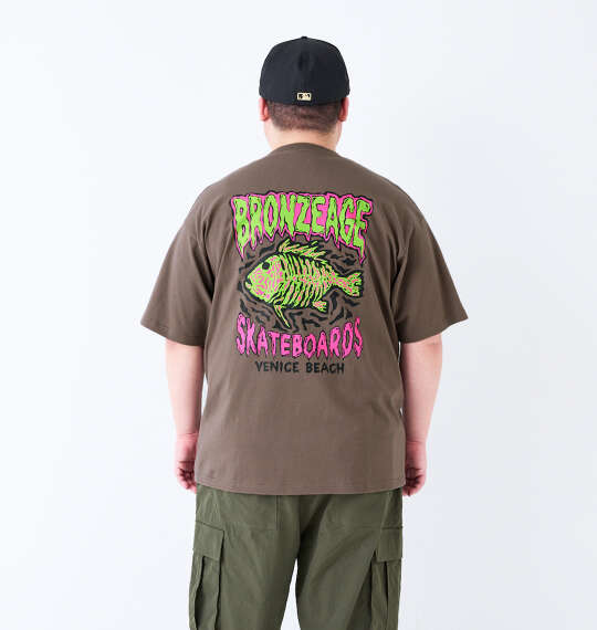 BRONZE AGE プリント半袖Tシャツ グレージュ