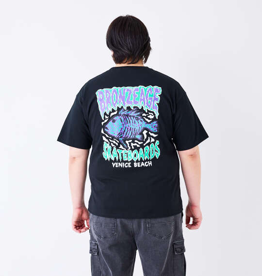 BRONZE AGE プリント半袖Tシャツ ブラック